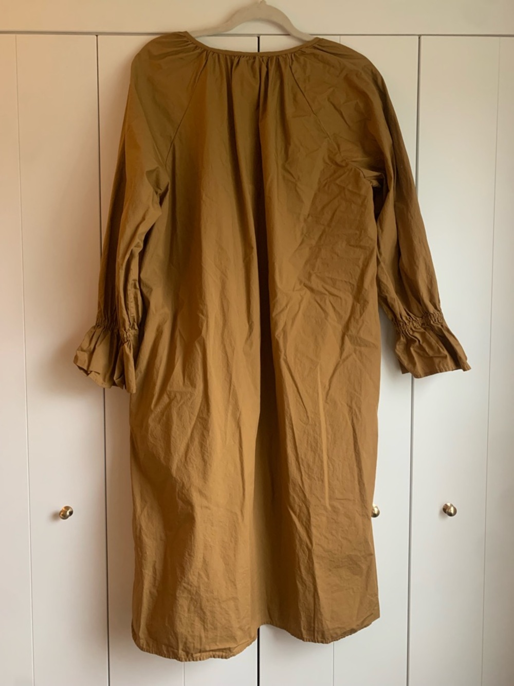 Who What Wear Mustard Brown Midi Dress large - Picture 4 of 5